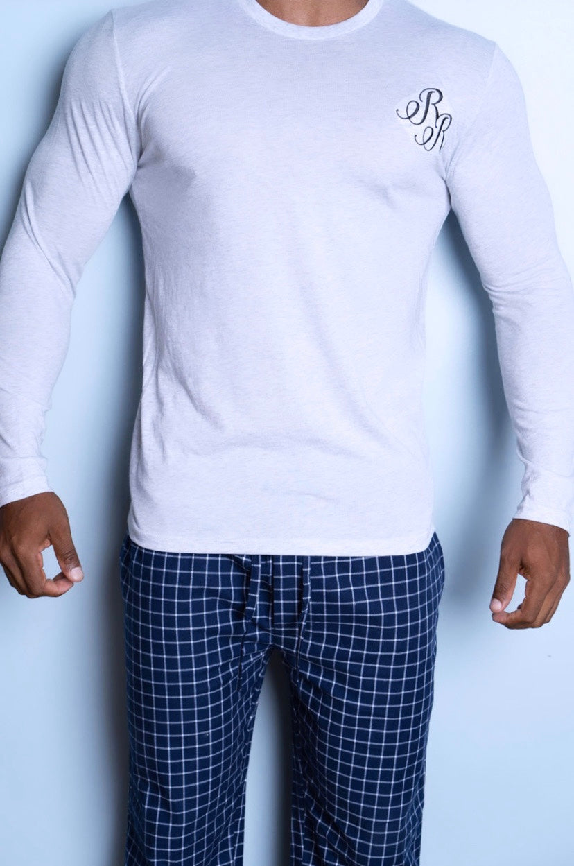Blue Checkered Pajama Pants – Body By RR
