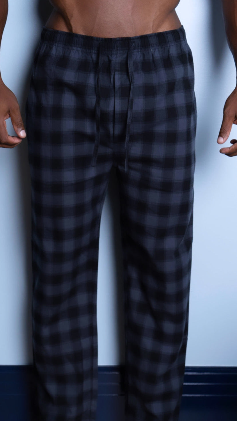 Black Bears Men's Flannel Pajama Pants - Little Blue House US